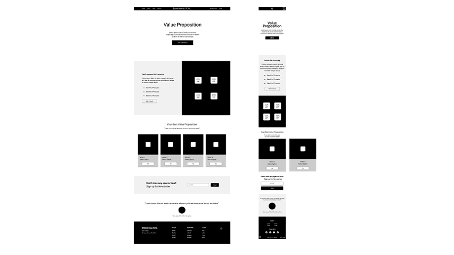 brennholz ruehl wireframe website Wireframe Website