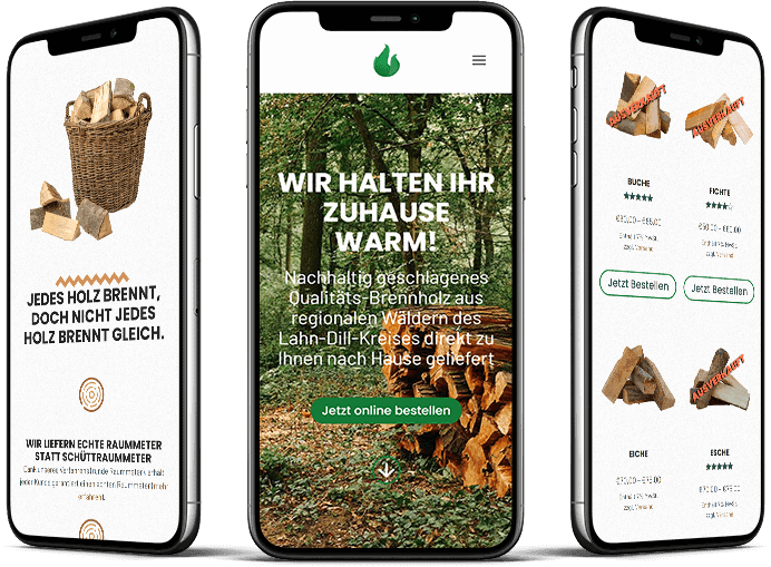 webshop mobile screen showcase