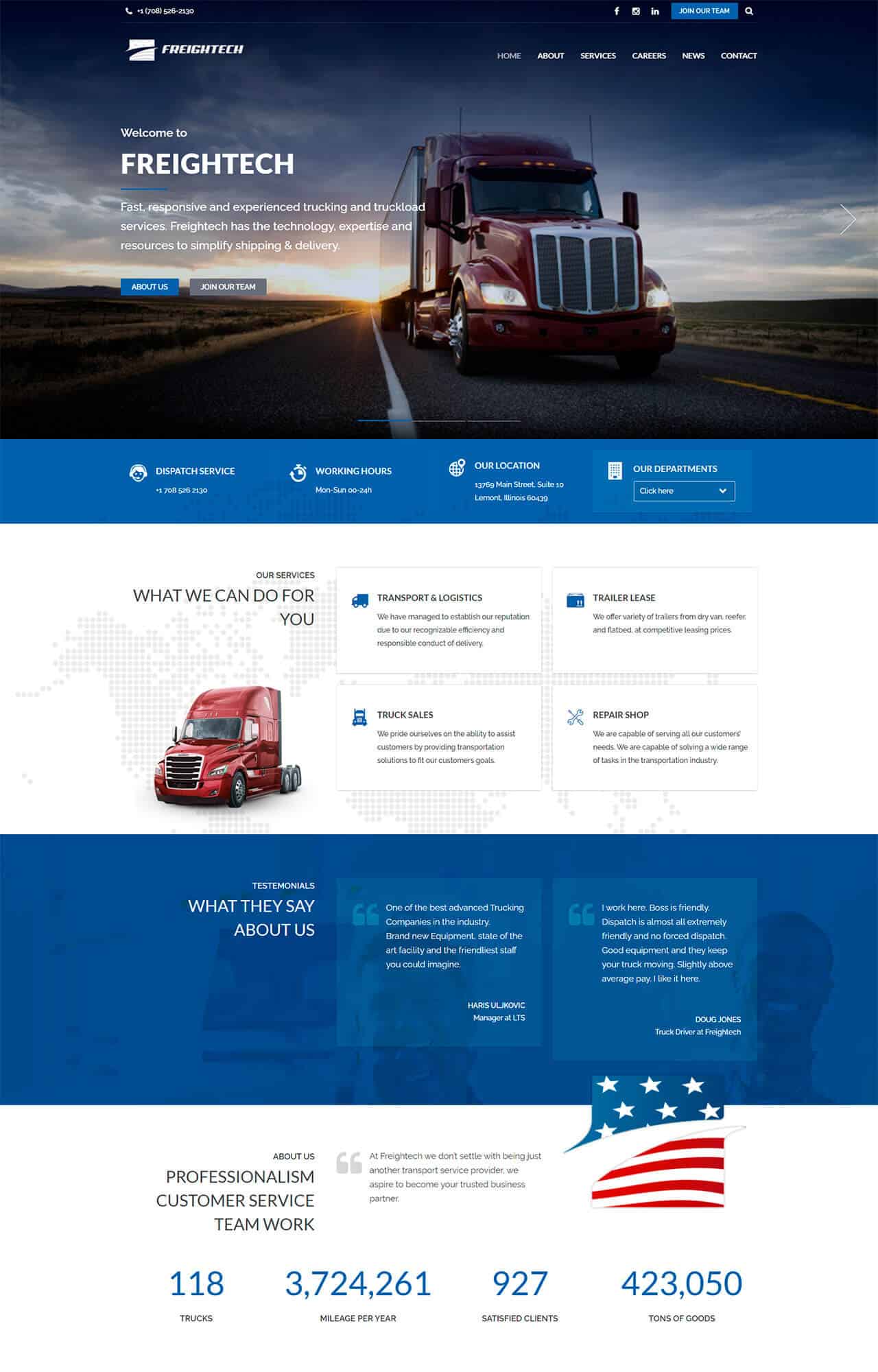 freightech website screenshot